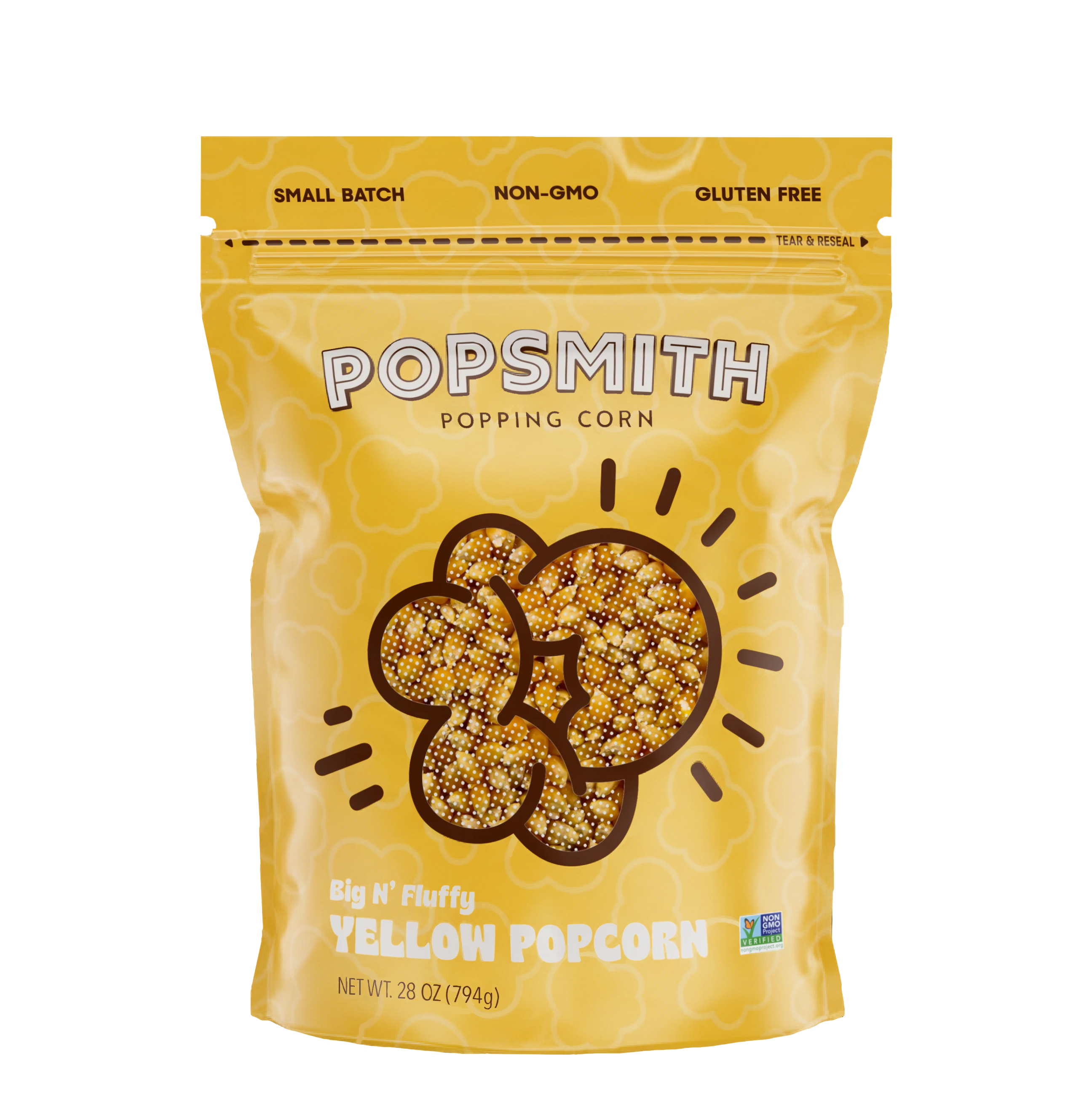 Yellow and White Popping Corn Kernels - Popsmith
